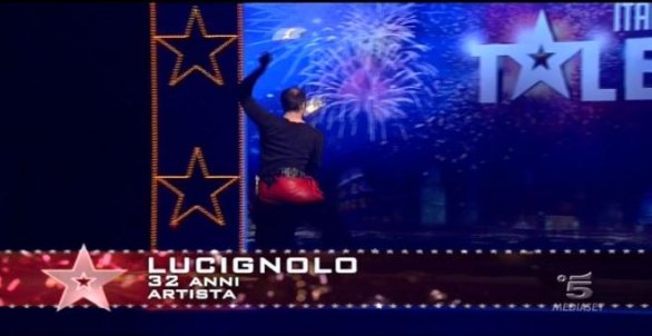 Lucignolo - il mangiafuoco di Italia's got talent