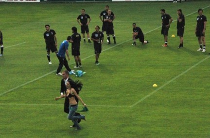 Lucignolo - Streakers al ritiro di Coverciano