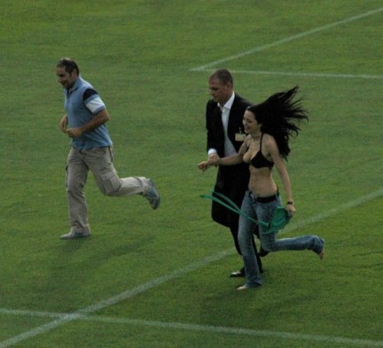 Lucignolo - Streakers al ritiro di Coverciano