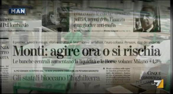 Ma anche no su La7, prima puntata del 4 dicembre 2011