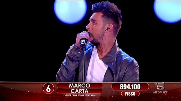 Marco Carta terzo ad Amici 2012 Big