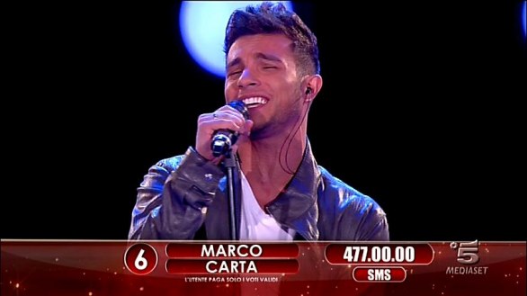 Marco Carta terzo ad Amici 2012 Big