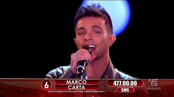 Marco Carta terzo ad Amici 2012 Big