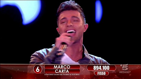 Marco Carta terzo ad Amici 2012 Big