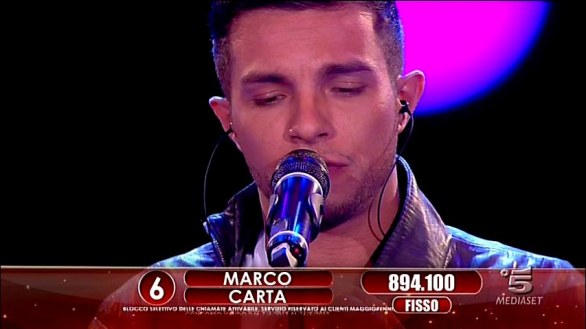 Marco Carta terzo ad Amici 2012 Big