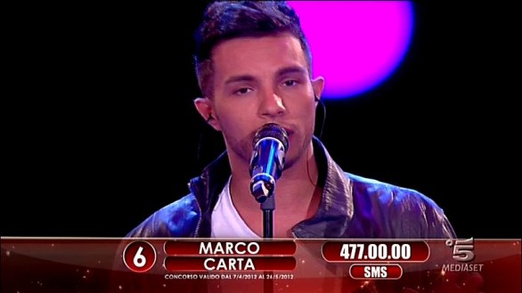 Marco Carta terzo ad Amici 2012 Big