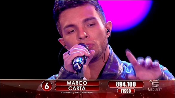 Marco Carta terzo ad Amici 2012 Big