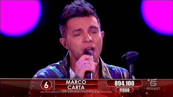 Marco Carta terzo ad Amici 2012 Big