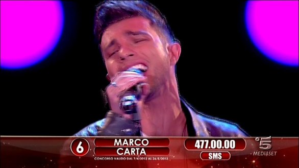 Marco Carta terzo ad Amici 2012 Big