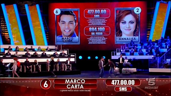 Marco Carta terzo ad Amici 2012 Big