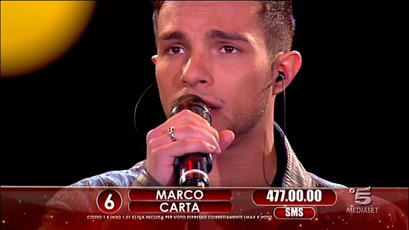 Marco Carta terzo ad Amici 2012 Big