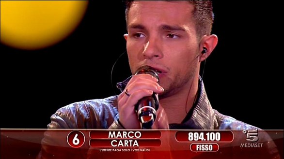 Marco Carta terzo ad Amici 2012 Big