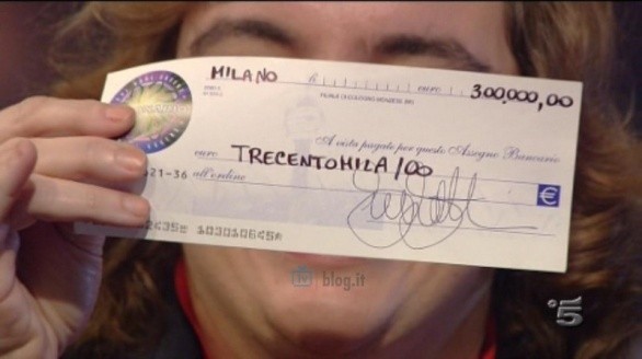 Michela De Paoli vince il milione a Chi vuol essere milionario