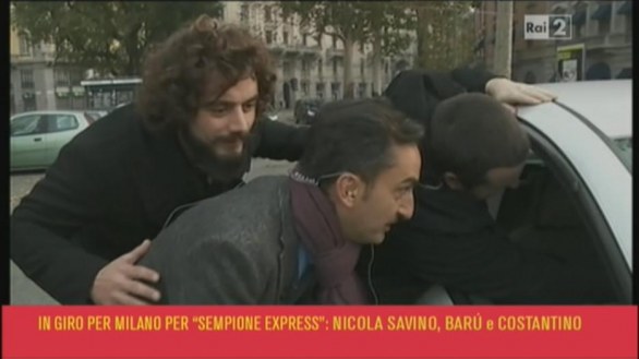 Nicola Savino, Barù e Costantino a Sempione Express - Quelli Che 18 novembre 2012