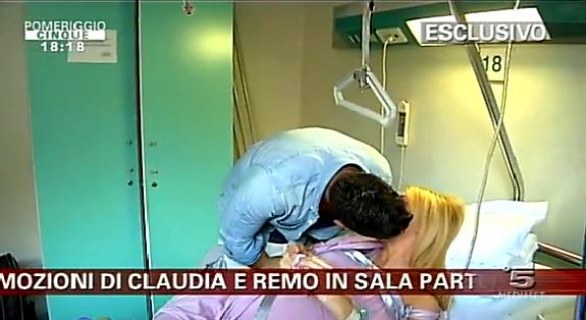 Pomeriggio Cinque: il parto di Claudia Losito