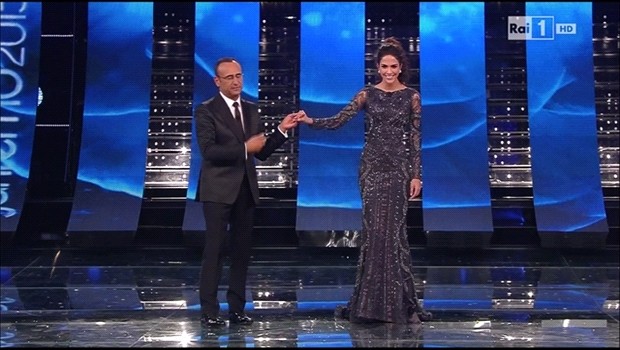 Rocío Muñoz Morales a Sanremo 2015 - terza serata