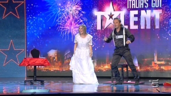 Salvatore Mastrolembo e Rose Calderone ad Italia s got talent 2013