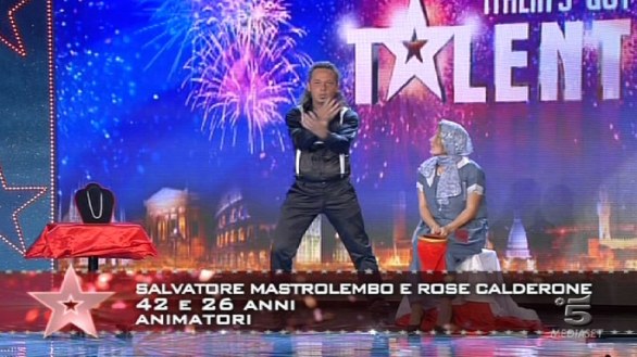 Salvatore Mastrolembo e Rose Calderone ad Italia s got talent 2013