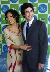 Sandra Oh con l'ex marito