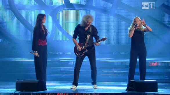 Sanremo 2012 - Irene Fornaciari con Brian May feat. Kerry Ellis in Uno dei tanti-I who have nothing