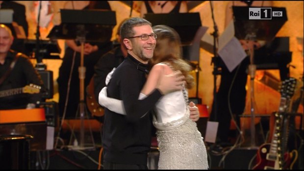 Sanremo 2014, Laetitia Casta e Fabio Fazio