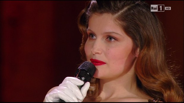 Sanremo 2014, Laetitia Casta e Fabio Fazio