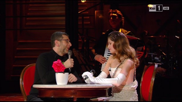 Sanremo 2014, Laetitia Casta e Fabio Fazio