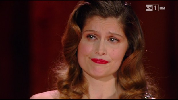 Sanremo 2014, Laetitia Casta e Fabio Fazio