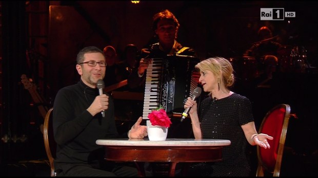 Sanremo 2014, Laetitia Casta e Fabio Fazio