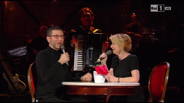 Sanremo 2014, Laetitia Casta e Fabio Fazio