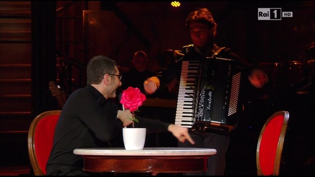 Sanremo 2014, Laetitia Casta e Fabio Fazio