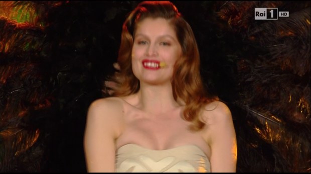 Sanremo 2014, Laetitia Casta e Fabio Fazio