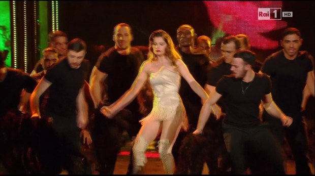 Sanremo 2014, Laetitia Casta e Fabio Fazio