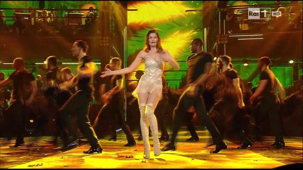 Sanremo 2014, Laetitia Casta e Fabio Fazio