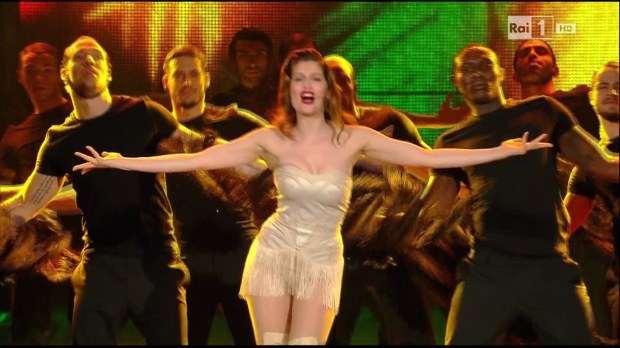 Sanremo 2014, Laetitia Casta e Fabio Fazio