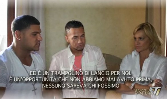 Simona Ventura intervista i ragazzi di Jersey Shore