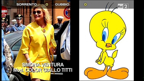 Simona Ventura vs Regina Elisabetta a Quelli che il calcio