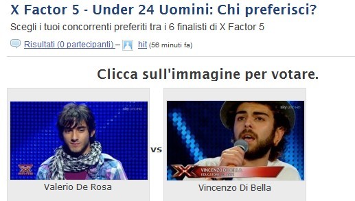 sondaggio x factor 5 under 24 uomini