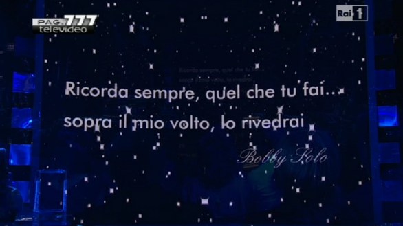 Ti lascio una canzone, la terza puntata di sabato 22 settembre 2012