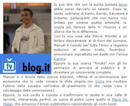 tvblog amici manuel