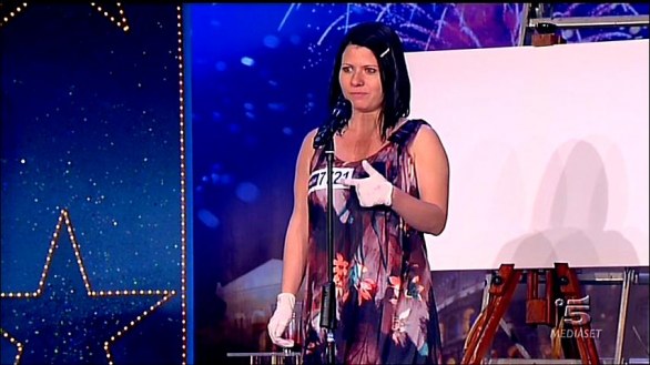 Valentina Puccio pittrice col sangue a Italia\'s got talent