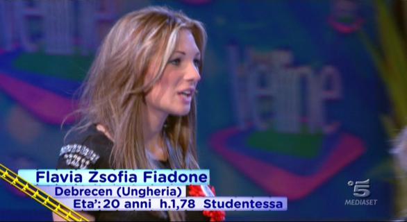 Veline 2012 - Flavia Zsofia Fiadone vince la puntata del 26 luglio