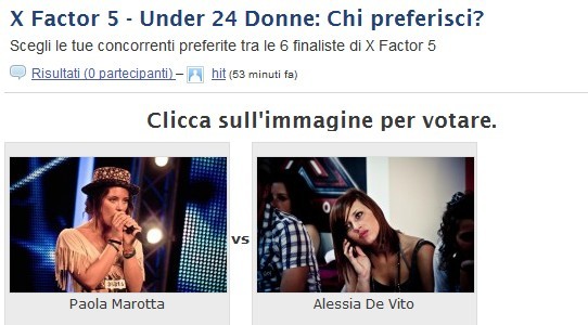 x factor 5 sondaggio under 24 donne